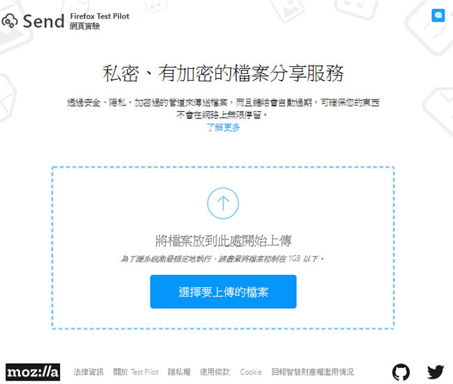 免註冊、免外掛,Firefox 提供 Send 服務,不限瀏覽器每次可分享 1GB 檔案 免註冊、免外掛,Firefox 提供 Send 服務,不限瀏覽器每次可分享 1GB 檔案