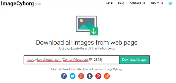 ImageCyborg.com 輸入網址，就將網頁內的圖片全部打包下載