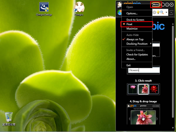 Ginipic  整合 Google、Bing、Flickr、Yahoo...等網路+本機圖片搜尋軟體
