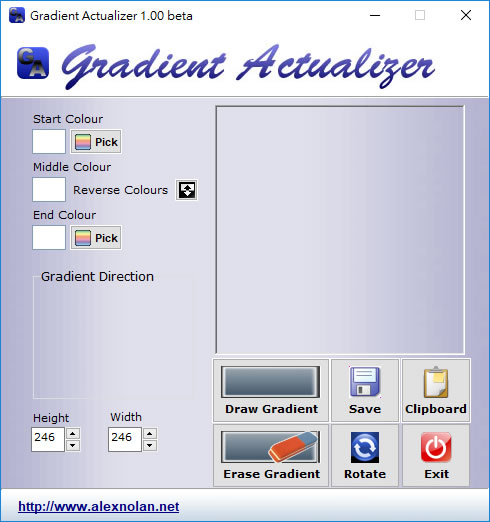 Gradient Actualizer 色彩漸層圖片產生器 Gradient Actualizer 色彩漸層圖片產生器