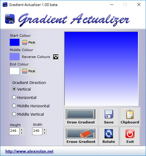 Gradient Actualizer 色彩漸層圖片產生器