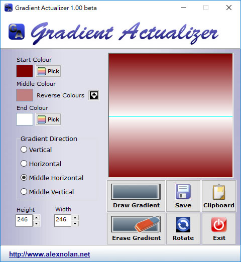Gradient Actualizer 色彩漸層圖片產生器 Gradient Actualizer 色彩漸層圖片產生器