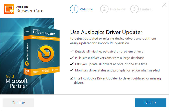 Auslogics Browser Care 移除瀏覽器惡意插件,還原預設值 Auslogics Browser Care 移除瀏覽器惡意插件,還原預設值
