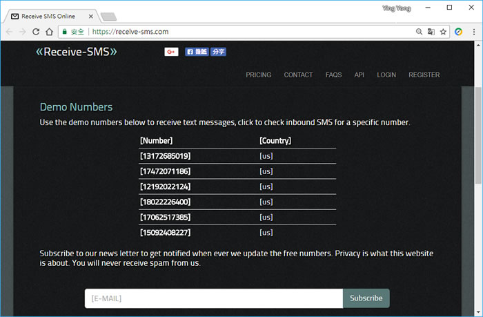 需要免費的電話號碼接收簡訊？那就來 Receive SMS Online 網站吧