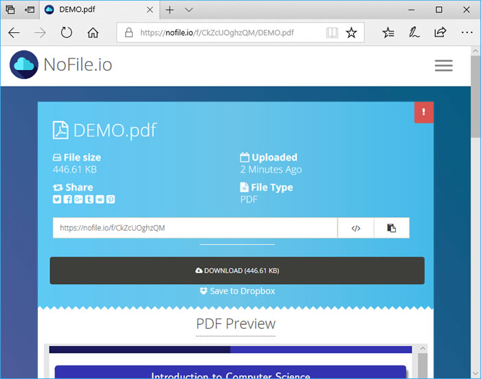 大檔案怎麼傳？讓免費的 NoFile.io 網站來幫你，單檔支援 10GB且具密碼功能