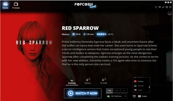 Popcorn Time 請你看電影和電視節目,全部免費 Popcorn Time 請你看電影和電視節目,全部免費