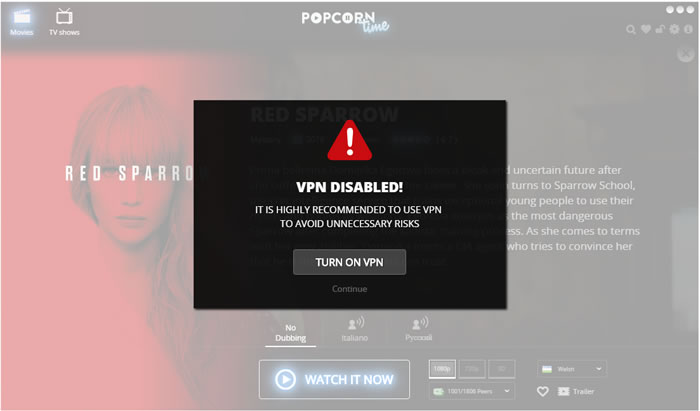 Popcorn Time 請你看電影和電視節目,全部免費 Popcorn Time 請你看電影和電視節目,全部免費