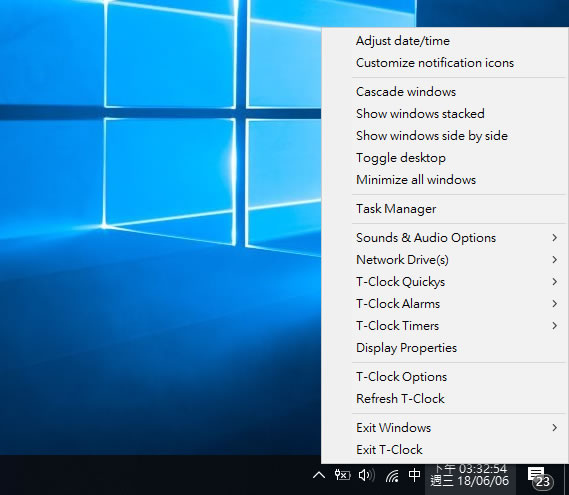 T-Clock 讓你自訂 Windows 日期與時間格式 T-Clock 讓你自訂 Windows 日期與時間格式