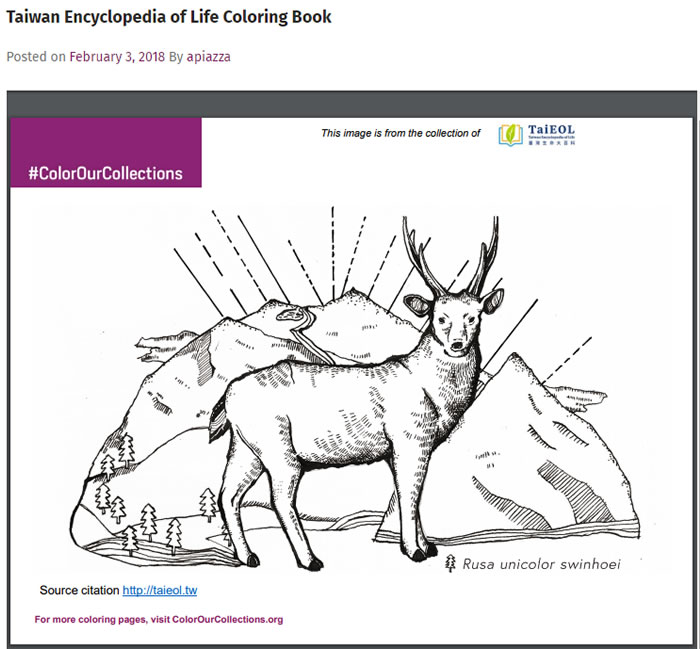 #Color Our Collections  免費下載全球圖書館館藏的 PDF 著色書