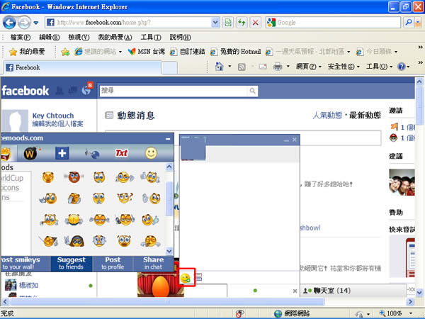 facemood  在Facebook聊天室裡加表情符號！