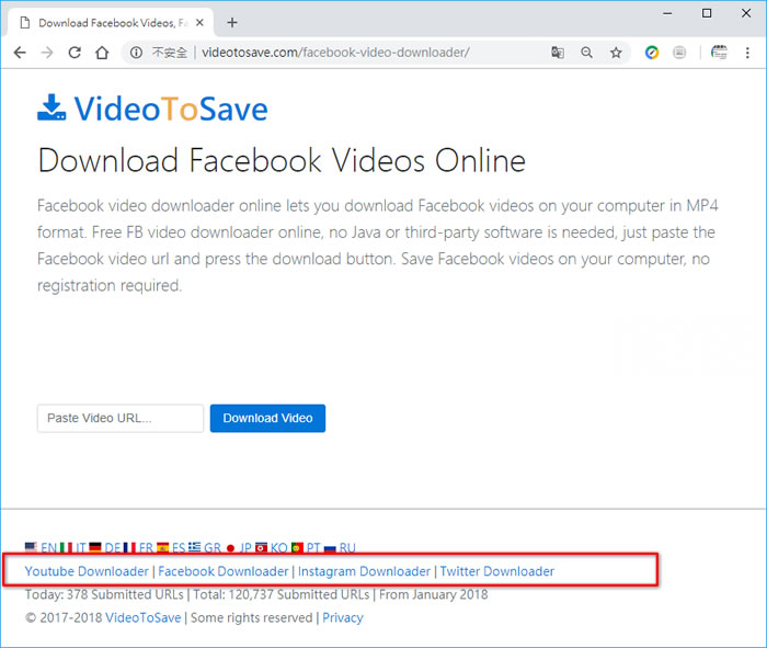 VideoToSave 讓下載 Youtube、 Facebook、Instagram、Twitter 的影片也可以很簡單