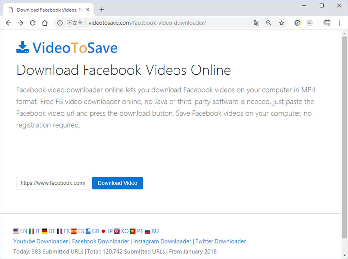 VideoToSave 讓下載 Youtube、 Facebook、Instagram、Twitter 的影片也可以很簡單