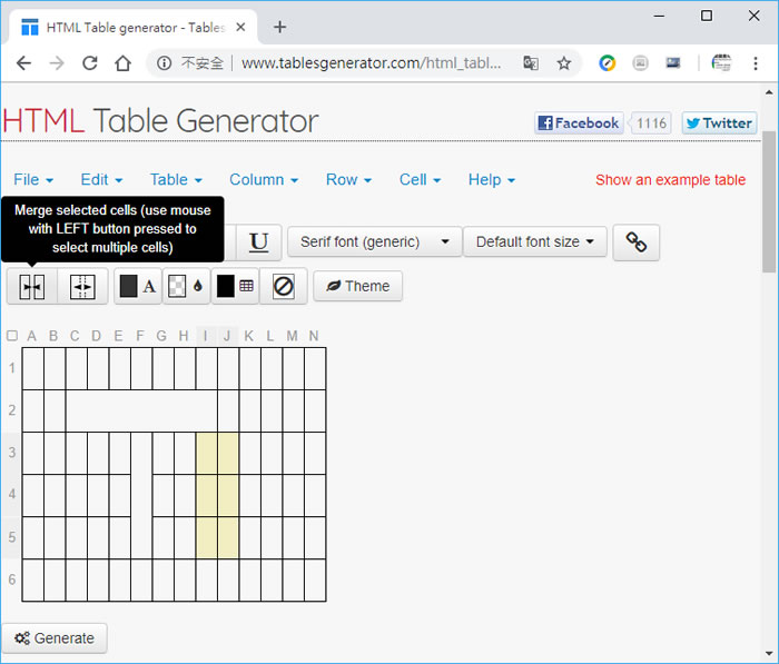 Tables Generator 視覺化操作的表格產生器 Tables Generator 視覺化操作的表格產生器