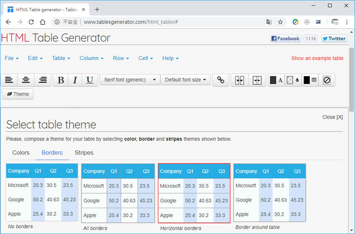 Tables Generator 視覺化操作的表格產生器 Tables Generator 視覺化操作的表格產生器