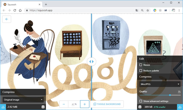 Squoosh 由 Google 推出的「圖片減肥」與「格式轉換」免費線上工具 Squoosh 由 Google 推出的「圖片減肥」與「格式轉換」免費線上工具