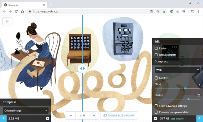 Squoosh 由 Google 推出的「圖片減肥」與「格式轉換」免費線上工具 Squoosh 由 Google 推出的「圖片減肥」與「格式轉換」免費線上工具