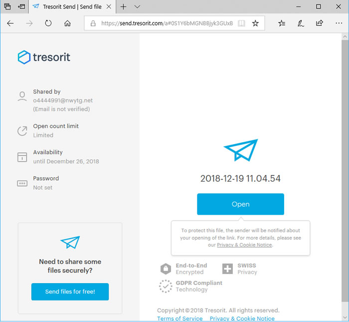 Tresorit Send 助你一次傳送高達 5GB的檔案 Tresorit Send 助你一次傳送高達 5GB的檔案