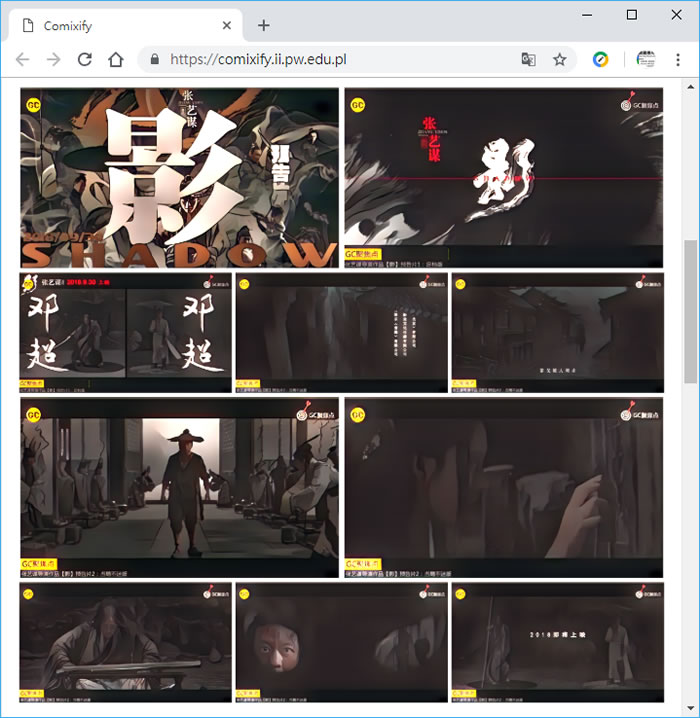 Comixify 線上將影片轉出成漫畫圖片 Comixify 線上將影片轉出成漫畫圖片