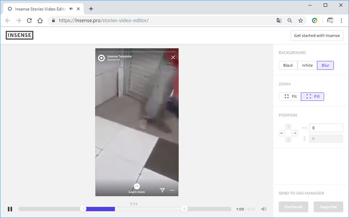 Insense 使用瀏覽器就可以進行影片裁剪 Insense 使用瀏覽器就可以進行影片裁剪