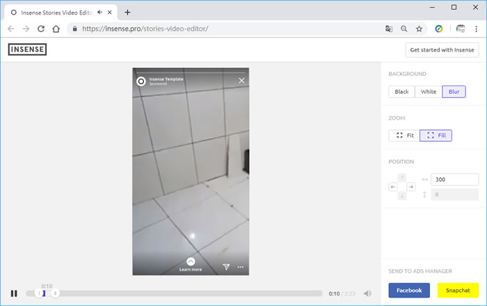 Insense 使用瀏覽器就可以進行影片裁剪 Insense 使用瀏覽器就可以進行影片裁剪