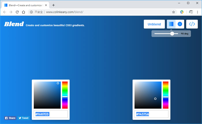 Blend-CSS 漸層色彩 CSS 語法產生器 Blend-CSS 漸層色彩 CSS 語法產生器