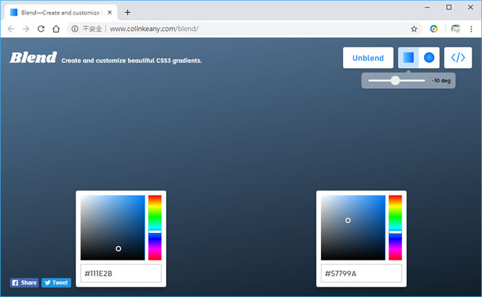 Blend-CSS 漸層色彩 CSS 語法產生器 Blend-CSS 漸層色彩 CSS 語法產生器