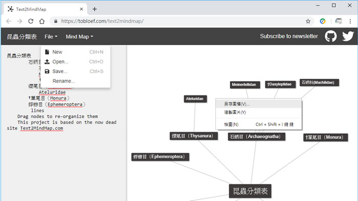 Text2MindMap 利用記事本來建立心智圖 Text2MindMap 利用記事本來建立心智圖