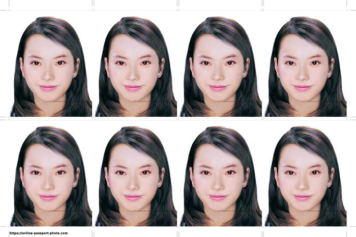 Passport photo online 讓單一大頭照,自動拼出 2吋 4X2 8張的尺寸 Passport photo online 讓單一大頭照,自動拼出 2吋 4X2 8張的尺寸