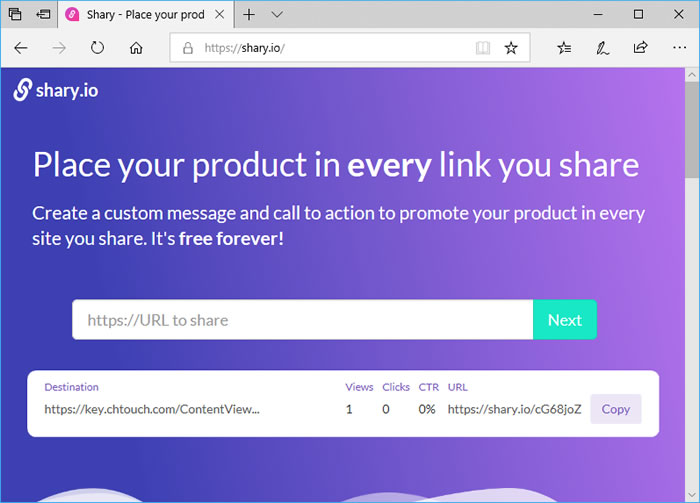 shary.io 不只縮短網址,還可以在網頁中額外加入提示訊息框 shary.io 不只縮短網址,還可以在網頁中額外加入提示訊息框