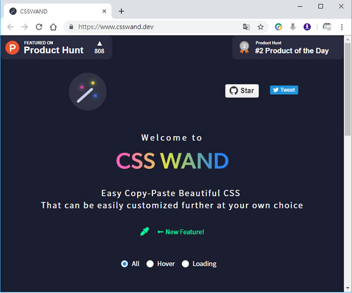 CSS WAND  - CSS 動畫免費應用