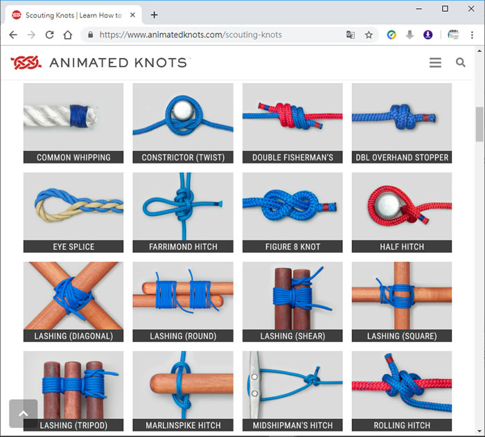 Animated Knots 用動畫輕鬆學繩結