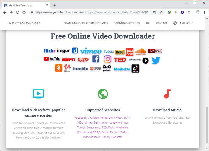 GetVideo.Download 線上免費網路影音下載服務