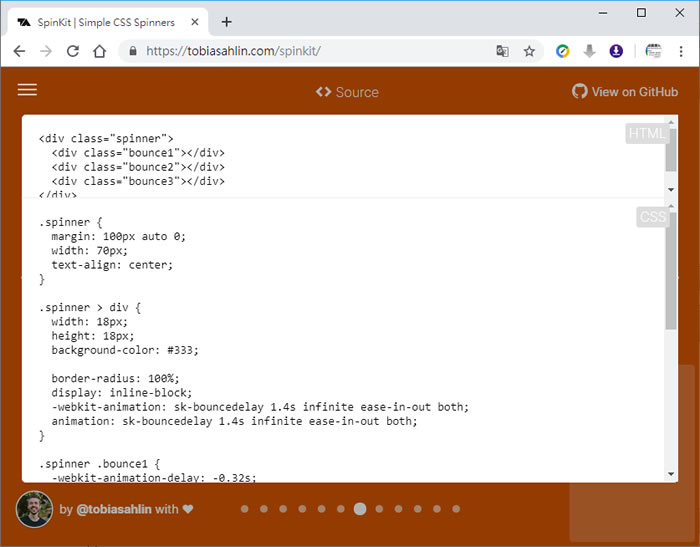SpinKit 馬上就可以套用的網頁 CSS loading 動畫圖示