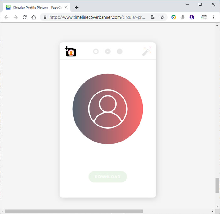 Circular Profile Picture 線上將相片剪裁成圓形圖案