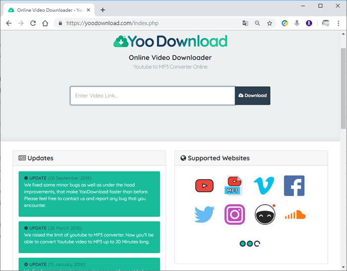 利用 YooDownload 網站，下載網路影片