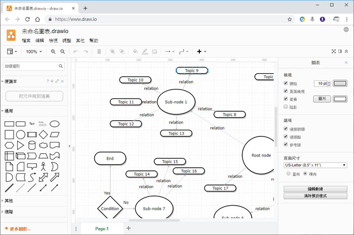 使用 Draw.io 免費在網路上建立軟體、工作、流程等各式圖表