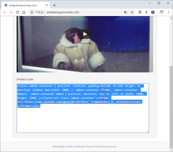 利用 Embed Responsively 網站,產生可自適應螢幕尺寸的 iframe 語法 利用 Embed Responsively 網站,產生可自適應螢幕尺寸的 iframe 語法