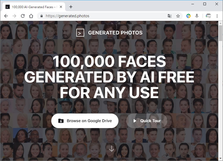 免費使用 Generated Photos 網站用人工智慧生成的 10萬個臉孔