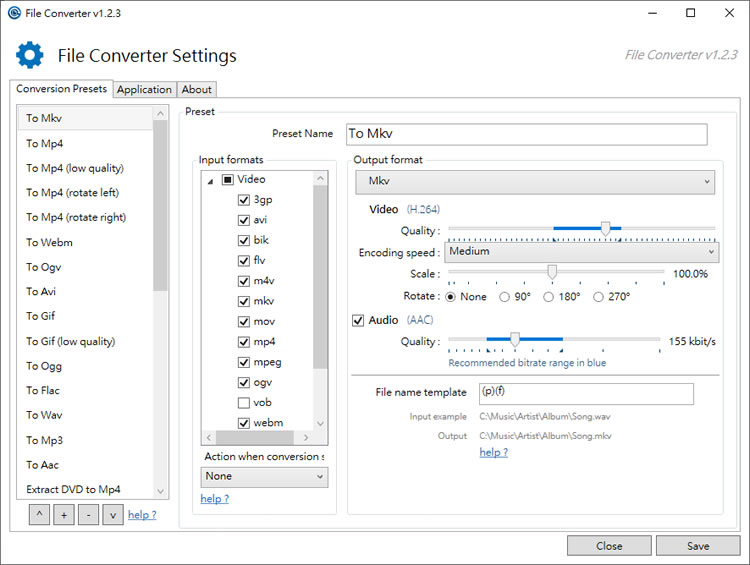 File Converter 利用滑鼠右鍵就能將影片、圖片進行檔案格式轉換 File Converter 利用滑鼠右鍵就能將影片、圖片進行檔案格式轉換