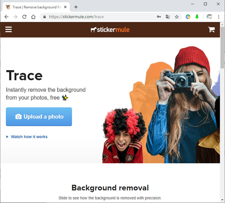 Sticker Mule 圖片全自動化去背景免費線上工具