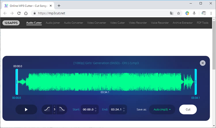 Online MP3 Cutter 手機鈴聲音樂線上剪輯免費服務 Online MP3 Cutter 手機鈴聲音樂線上剪輯免費服務