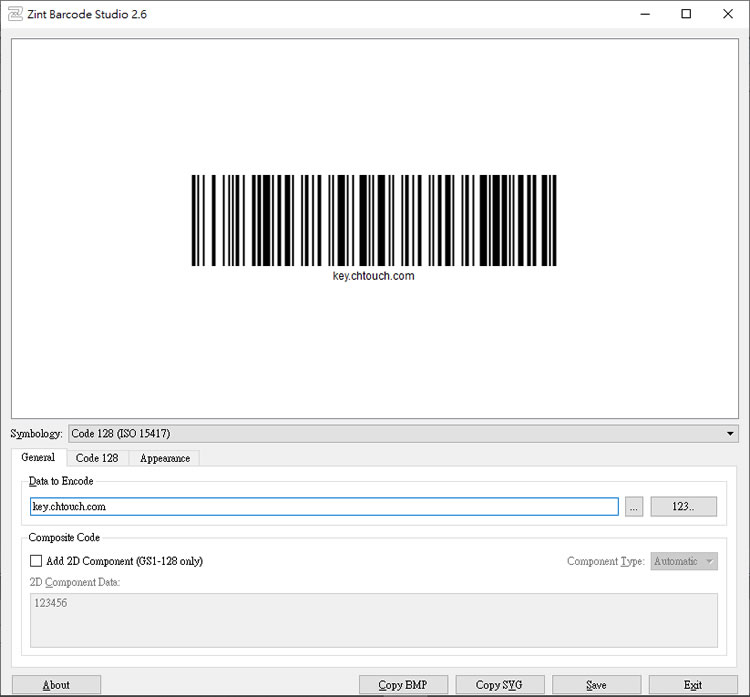 Zint Barcode Generator 免費一、二維條碼產生器