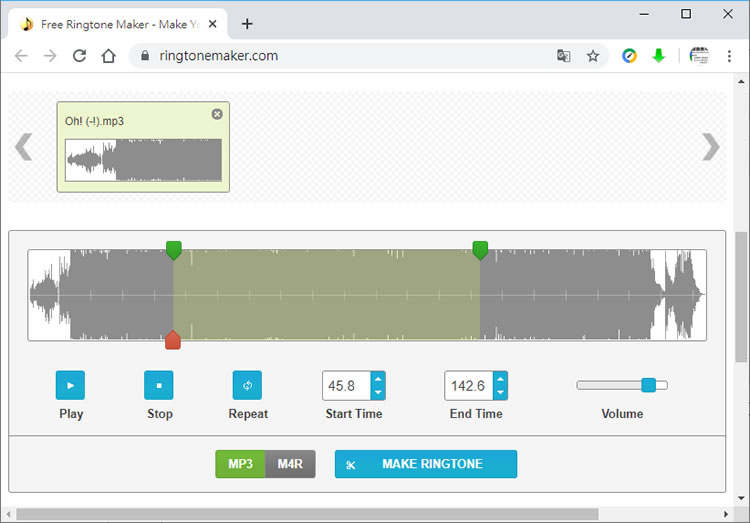 Free Ringtone Maker 線上手機鈴聲製作免費工具