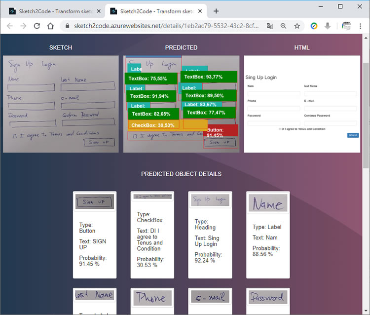 Sketch2Code 使用 AI 將手繪設計稿轉換成 HTML 程式碼 Sketch2Code 使用 AI 將手繪設計稿轉換成 HTML 程式碼