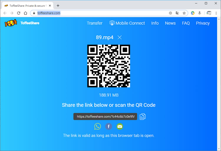 ToffeeShare 用瀏覽器就可以傳送大小無限制的檔案 ToffeeShare 用瀏覽器就可以傳送大小無限制的檔案