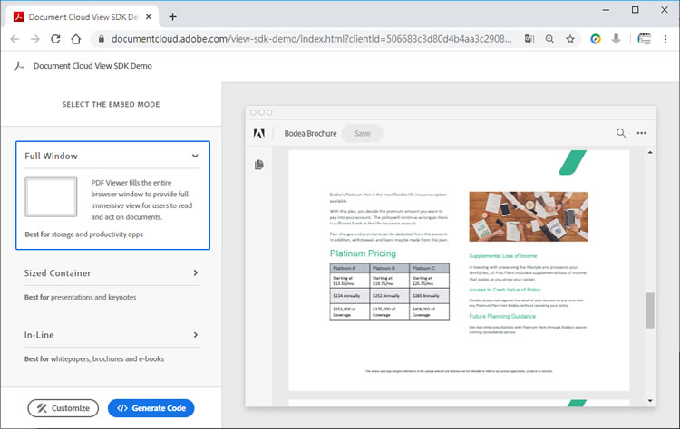 如何使用 Adobe View 在網頁中嵌入 PDF檔案？
