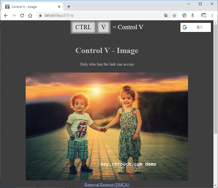Control V 貼上圖片就可以用網址分享 Control V 貼上圖片就可以用網址分享