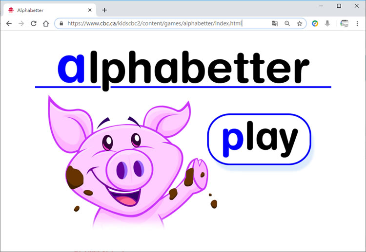 Alphabetter 認識英文字母線上遊戲免費玩