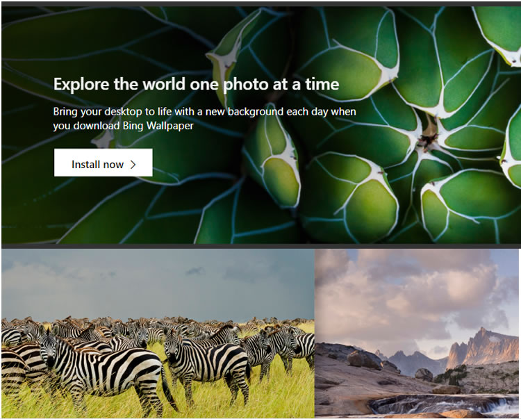 Bing Wallpaper 讓桌面每天自動更換來自 Bing 精選的世界各地精美圖片