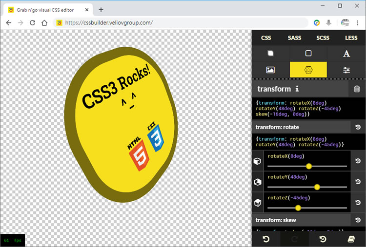CSS Grab n&#39 Go Editor 可視化 CSS 語法產生器
